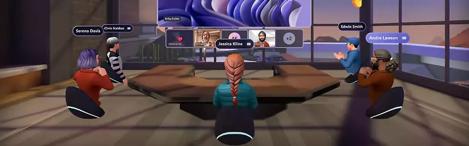 Microsoft's Mesh can create immersive meetings where participants, represented by avatars or holoportation, can interact with 3D content and each other.